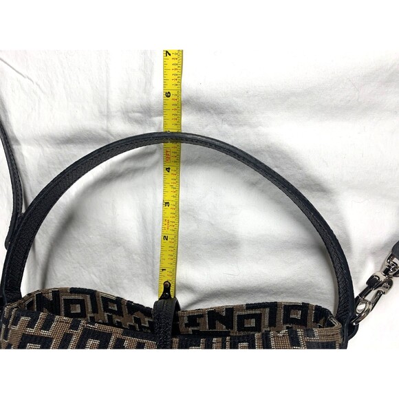 Longchamp Roseau Monogram Print Shoulder Bag Crossbody Black Tan – Hard to Find - Picture 12 of 14